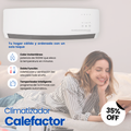 Climatizador y calentador de pared 2 en 1 | Silencioso y con mando
