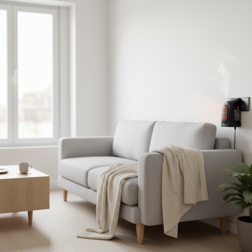 Mini Calefactor de Enchufe Portátil 400 W | Compacto, Silencioso y de Bajo Consumo