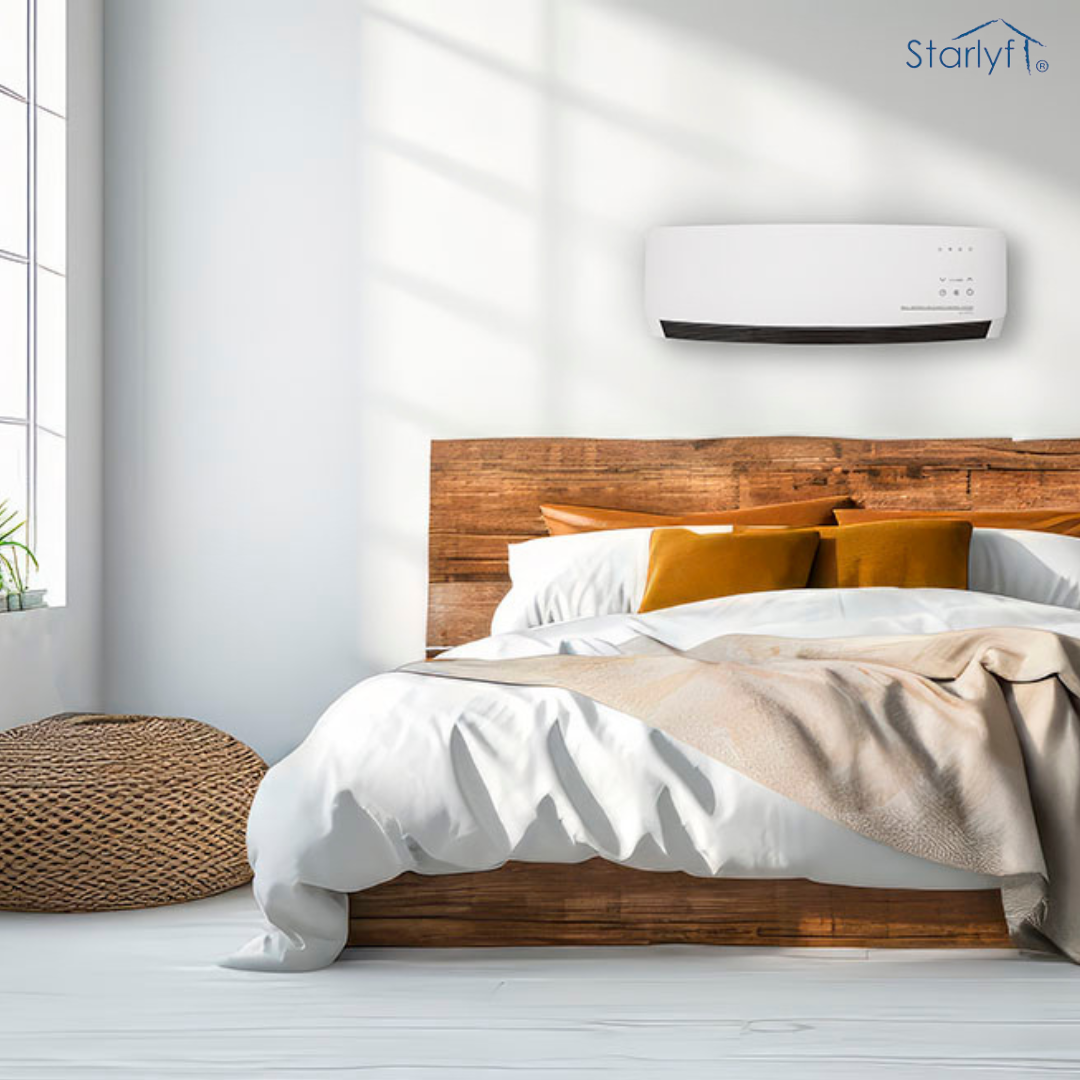 Climatizador y calentador de pared 2 en 1 | Silencioso y con mando