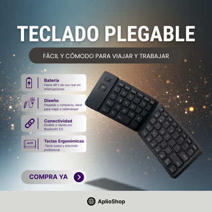 Teclado Bluetooth Plegable SANDA SD‑3745 | Compacto, Recargable y Listo Para Viajar