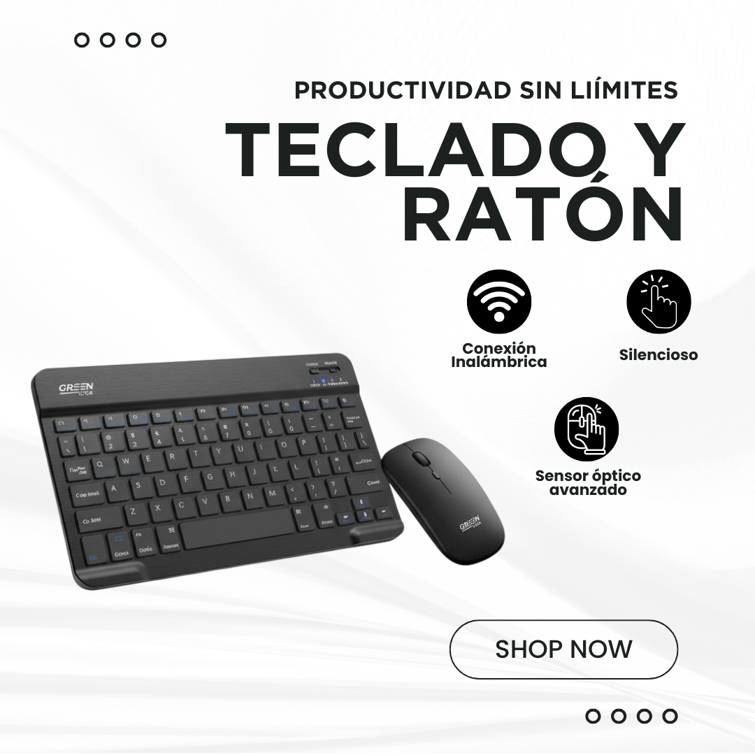 Conjunto Inalámbrico Bluetooth ⌨️🖱️ Teclado + Ratón | Trabajo sin límites