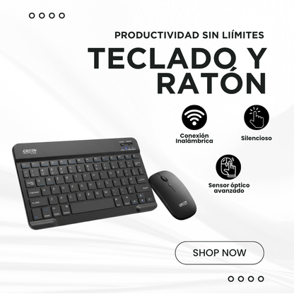 Conjunto Inalámbrico Bluetooth ⌨️🖱️ Teclado + Ratón | Trabajo sin límites