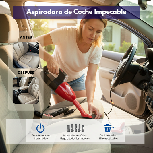 Aspirador De Coche Con Luz LED 