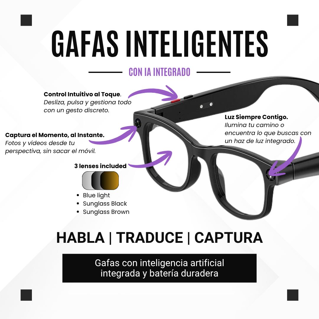 🕶️ Gafas Inteligentes con IA – Tecnología y Estilo en un Solo Accesorio