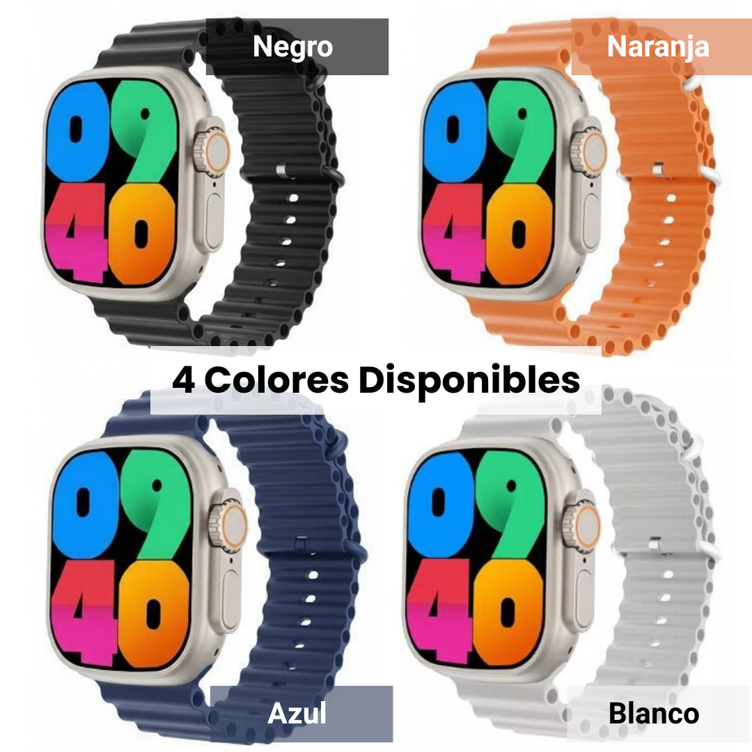 Smartwatch Ultra Pro X10 2" 4 Colores con Llamadas Bluetooth, Notificaciones y Salud (Ritmo/SpO2)