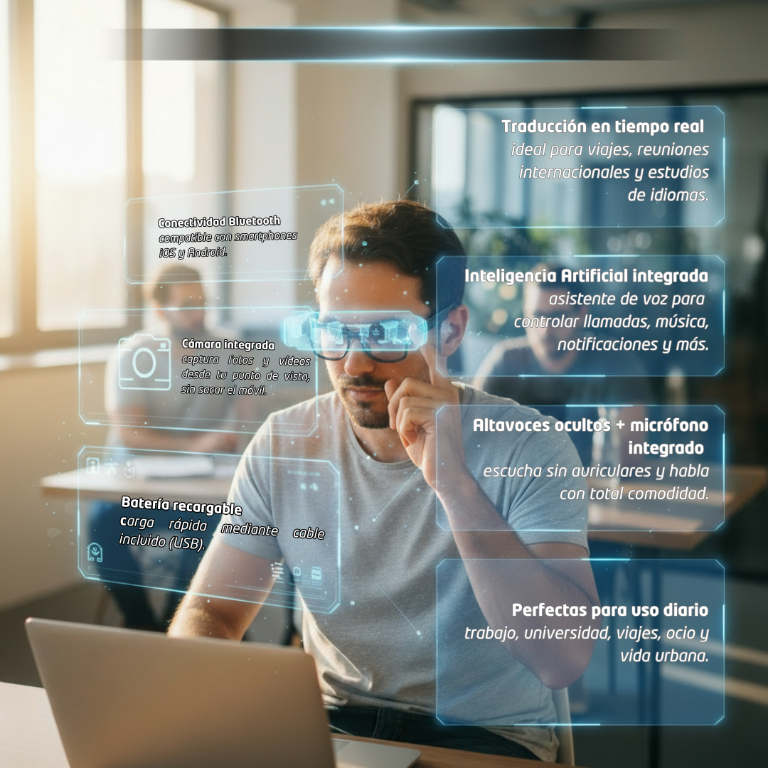 🕶️ Gafas Inteligentes con IA – Tecnología y Estilo en un Solo Accesorio