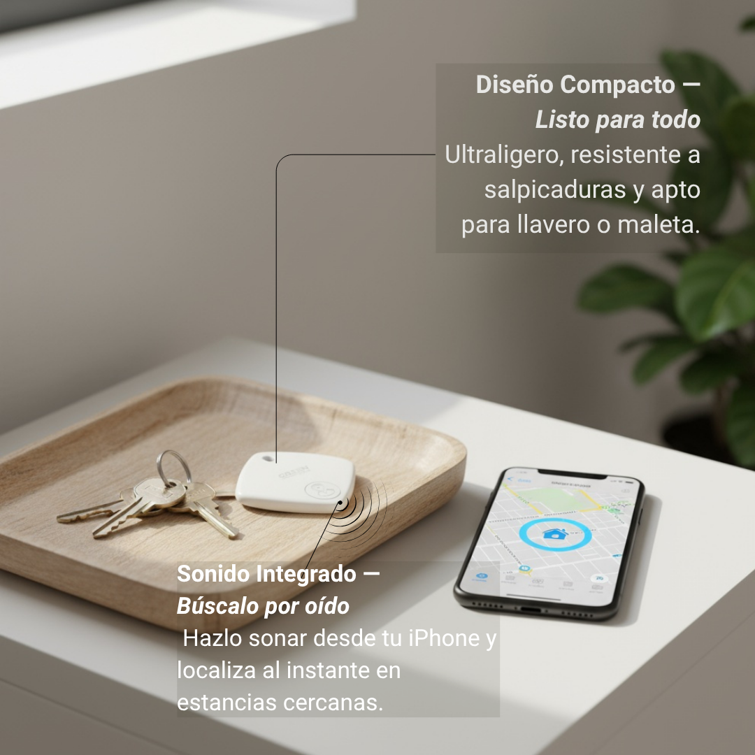 Etiqueta Localizadora Compatible con iOS – Rastreador Inteligente Bluetooth