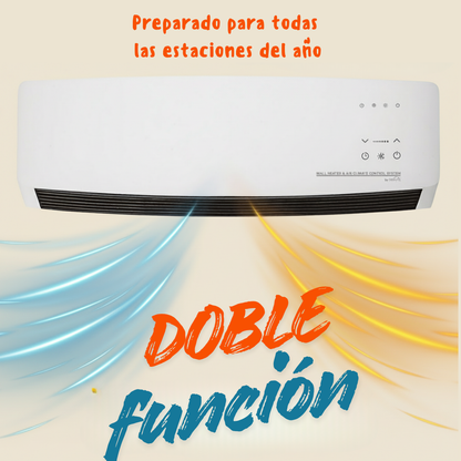 Climatizador y calentador de pared 2 en 1 | Silencioso y con mando