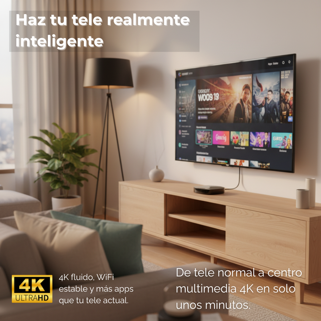 📺 Caja de TV Android 4K | Convierte tu tele en un centro multimedia sin cortes