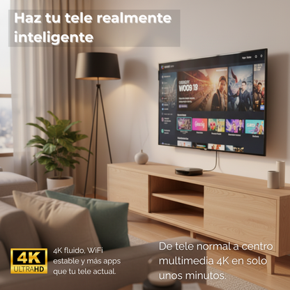 📺 Caja de TV Android 4K | Convierte tu tele en un centro multimedia sin cortes