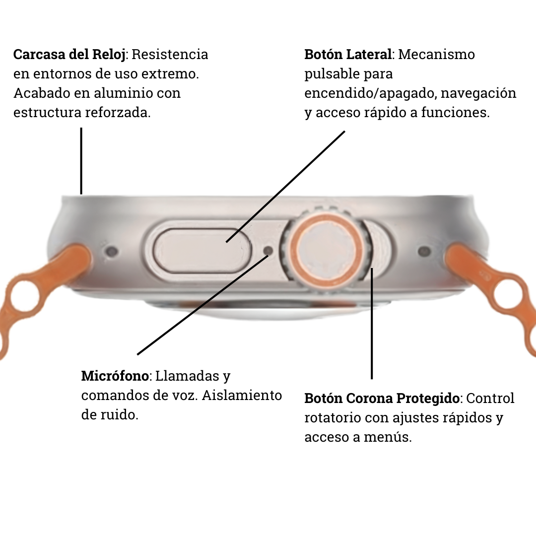 Smartwatch Ultra Pro X10 2" 4 Colores con Llamadas Bluetooth, Notificaciones y Salud (Ritmo/SpO2)