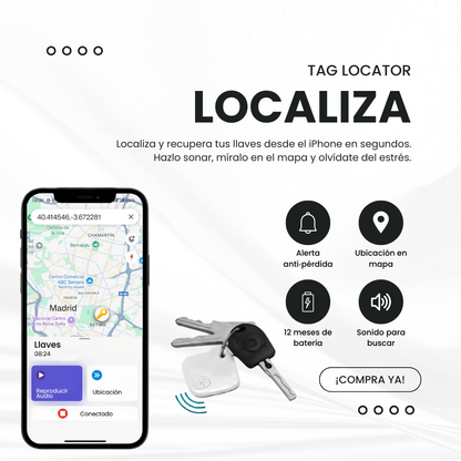 Etiqueta Localizadora Compatible con iOS – Rastreador Inteligente Bluetooth