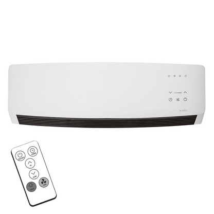 Climatizador y calentador de pared 2 en 1 | Silencioso y con mando