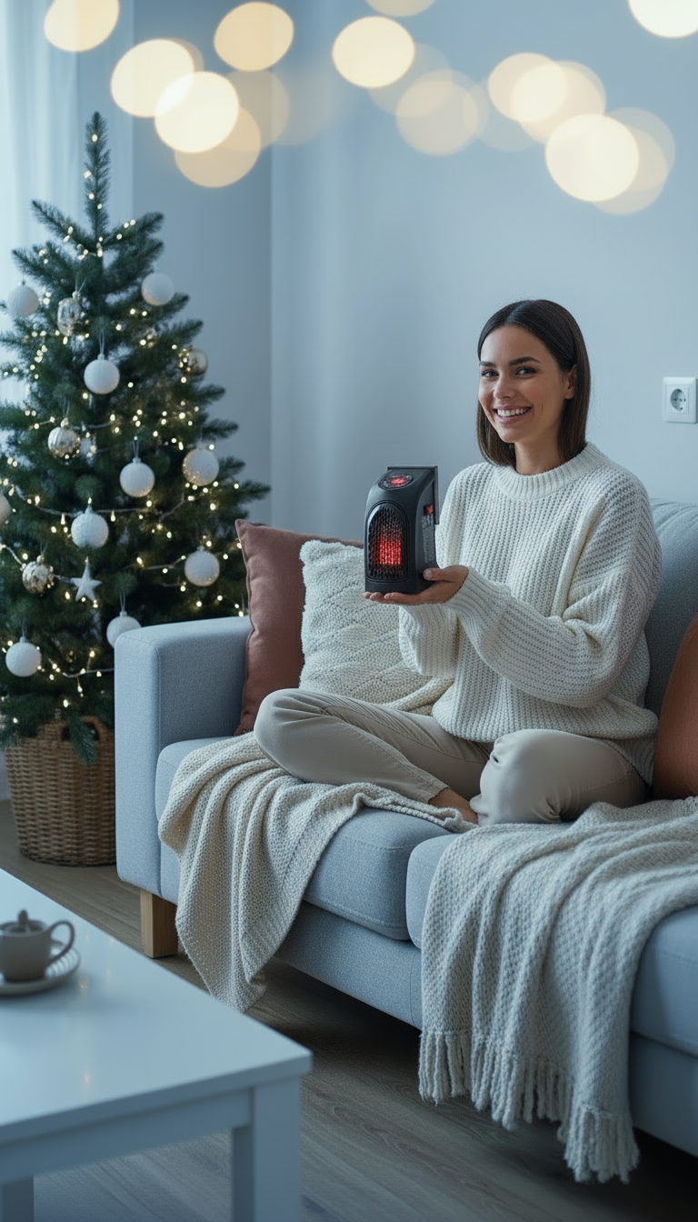 Mini Calefactor de Enchufe Portátil 400 W | Compacto, Silencioso y de Bajo Consumo